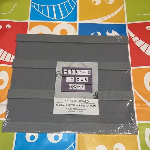 New MDF Hanging Grey DIY Letter Board Wall Decor, 7.87 in X 6.69 in - Picture 3 of 7